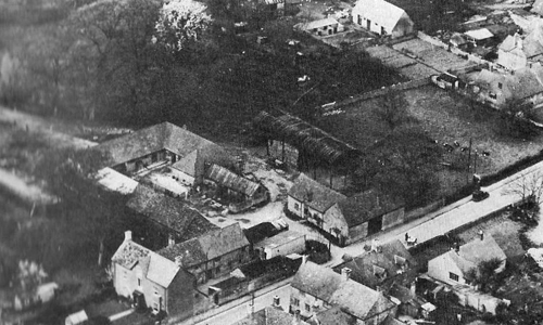 An aerial view of Poplar Farm, after 1948.