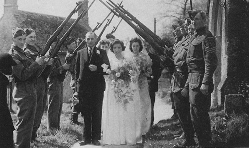 Wedding at Swinbrook, summer, 1943