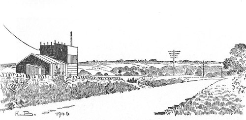 Sketch of Post Y.1 by Hope Bourne, 1945. From the W.I. booklet Milton and Shipton During the War