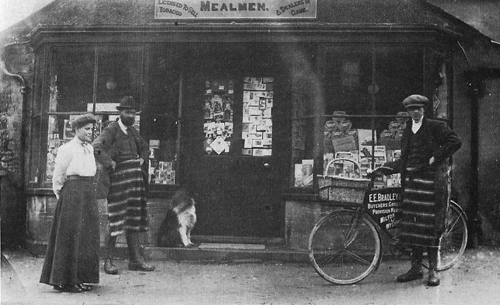 E.E. Bradley, butcher and mealman, Milton, pre-1920.