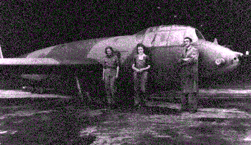 Betty Brown  at No 8 M.U. Little Rissington in front of an assembled Hotspur glider,