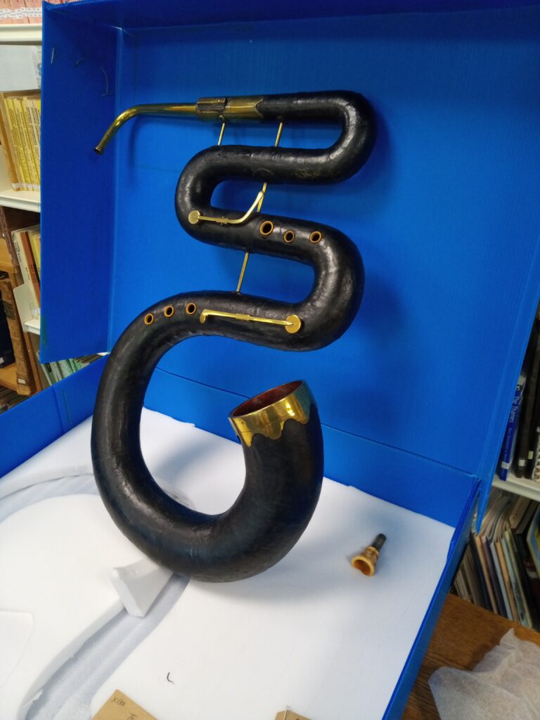 The Serpent now at the Oxfordshire Museums Resource Centre